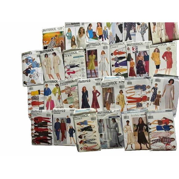 Lot Of 26 Butterick Patterns Classics, Fast N Easy, Nicolle Miller, J H Hook Etc - Picture 2 of 6
